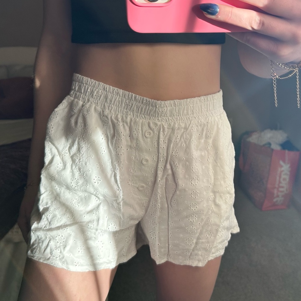 Forever 21 White linen shorts